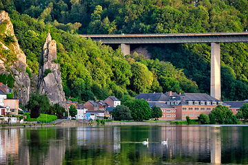 Image showing View of picturesque Dinant city. Belgium