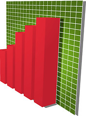 Image showing Financial barchart illustration