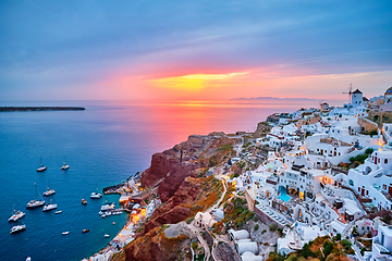 Image showing Famous greek tourist destination Oia, Greece