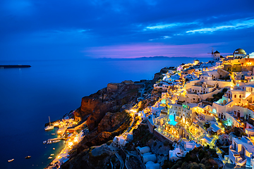 Image showing Famous greek tourist destination Oia, Greece