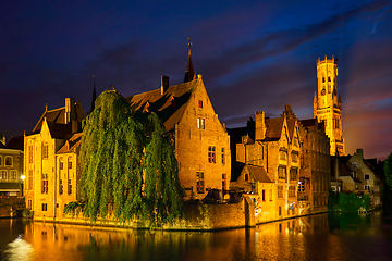 Image showing Famous view of Bruges, Belgium