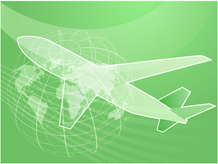 Image showing Air travel airplane