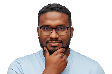 Image showing portrait of young african american in glasses