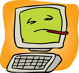 Image showing Sick computer