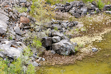 Image showing abandoned flooded quarry, Czech republic