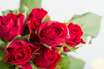 Image showing bouquet fresh red roses