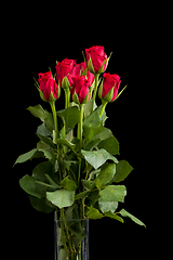 Image showing bouquet fresh red roses