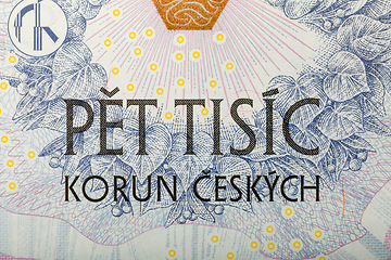 Image showing detail of czech banknote