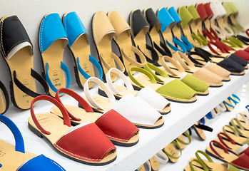 Image showing Shopping for Avarca (Menorca sandals)