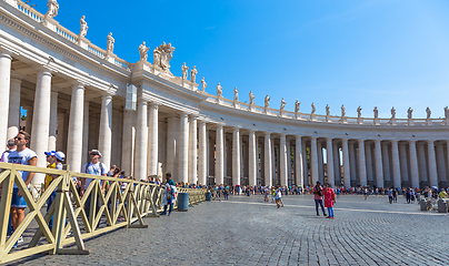 Image showing Mass-tourism waiting for entry