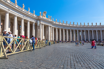 Image showing Mass-tourism waiting for entry