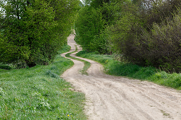 Image showing countryside rural forest path