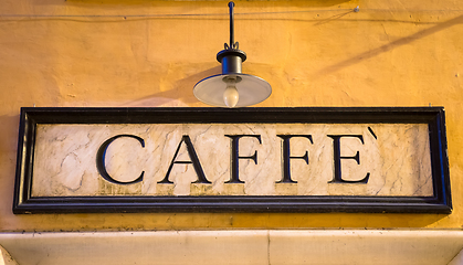 Image showing Coffee sign in retro style - Italy