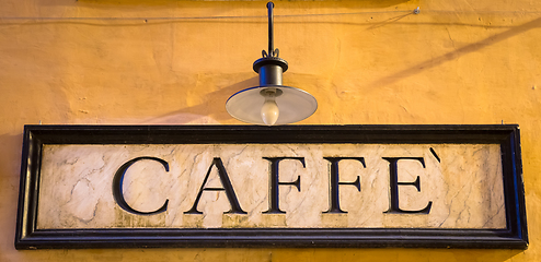 Image showing Coffee sign in retro style - Italy