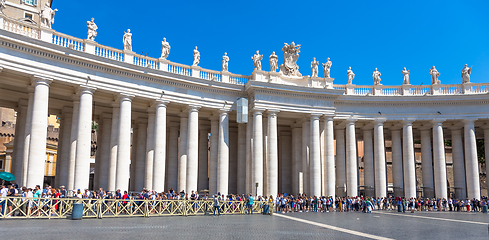 Image showing Mass-tourism waiting for entry