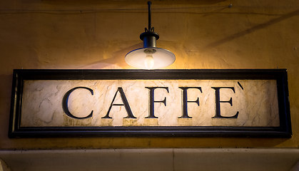 Image showing Coffee sign in retro style - Italy