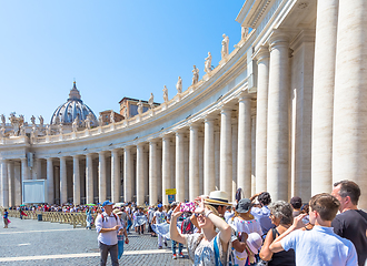 Image showing Mass-tourism waiting for entry