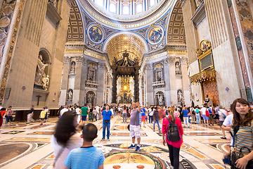 Image showing Over-tourism in Saint Peter Basilica, Vatican State