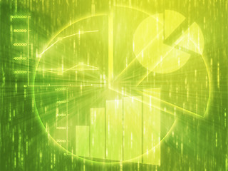 Image showing Spreadsheet business charts illustration