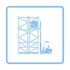 Image showing Warehouse forklift icon