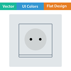 Image showing Europe electrical socket icon