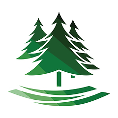 Image showing Fir forest  icon