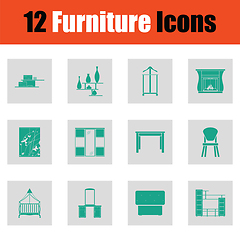 Image showing Home furniture icon set