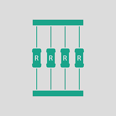 Image showing Resistor tape icon