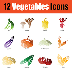 Image showing Vegetables icon set