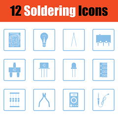 Image showing Set of soldering  icons