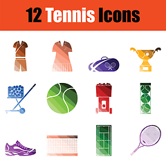 Image showing Tennis icon set