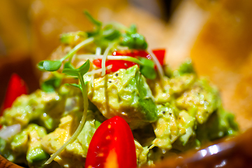 Image showing avocado and shrimps salad