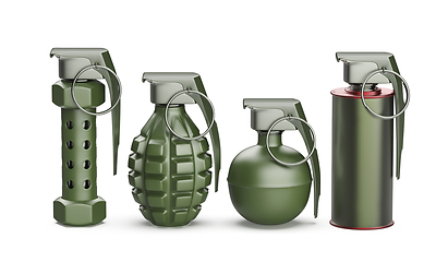 Image showing Different hand grenades