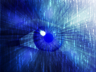 Image showing Electronic eye illustration