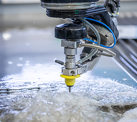 Image showing CNC water jet cutting machine