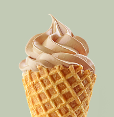 Image showing close up of soft ice cream