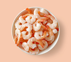 Image showing bowl of prawns