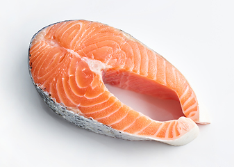 Image showing fresh raw salmon steak