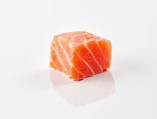 Image showing fresh raw salmon cut