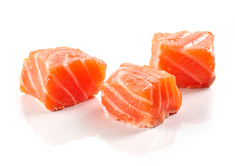 Image showing fresh raw salmon pieces