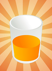 Image showing Glass of orange juice