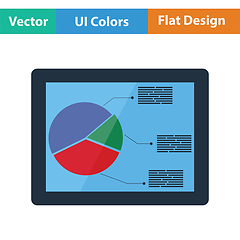 Image showing Tablet with analytics diagram icon