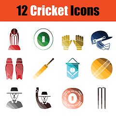 Image showing Cricket icon set