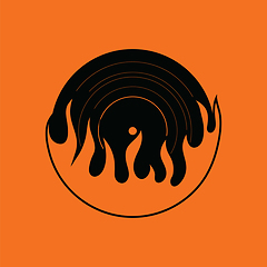 Image showing Flame vinyl icon