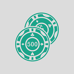 Image showing Casino chips icon