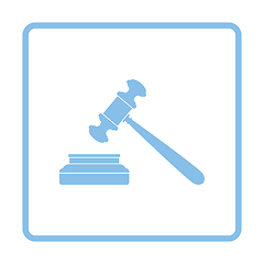 Image showing Judge hammer icon
