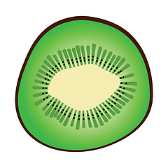 Image showing Flat design icon of Kiwi in ui colors.