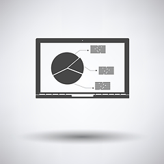 Image showing Laptop with analytics diagram icon