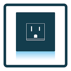 Image showing USA electrical socket icon