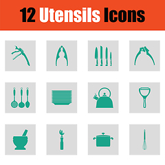 Image showing Utensils icon set